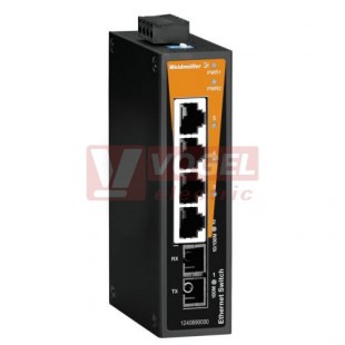 IE-SW-BL05-4TX-1SC ethernetový Switch BasicLine, neřízený, 4xRJ45, 1xSC optický port 10/100MBit/s, 12-60VDC,IP30, š 30mm, -10..+60°C (1240890000)