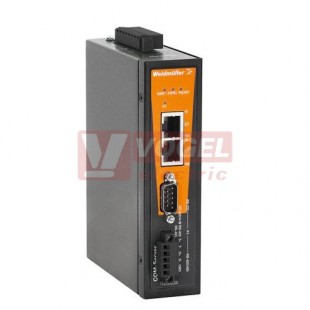 IE-CS-2TX-1RS232/485 Převodník sériové/ethernetové vedení, 2x RJ45, 1x DB9 pro RS-232, 1x svorkovnice pro RS-422/485, 12 až 48VDC, šířka 36mm (1242080000)