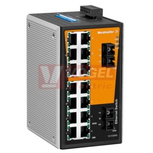 IE-SW-VL16-14TX-2SC ethernetový Switch ValueLine, neřízený, 14xRJ45, 2xSC optický port 10/100MBit/s, 12-60VDC, IP30, š 80,5mm, 0..+60°C (1241030000)