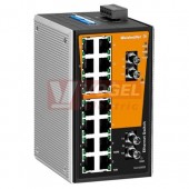 IE-SW-VL16-14TX-2ST ethernetový Switch ValueLine, neřízený, 14xRJ45, 2xST optický port 10/100MBit/s, 12-60VDC, IP30, š 80,5mm, 0..+60°C (1241050000)