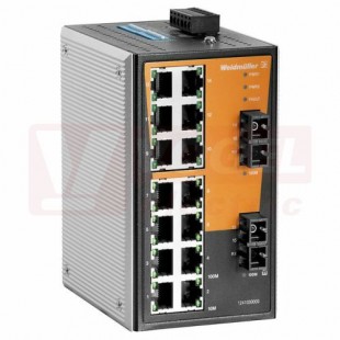 IE-SW-VL16T-14TX-2SC ethernetový Switch ValueLine, neřízený, 14xRJ45, 2xSC optický port 10/100MBit/s, 12-60VDC, IP30, š 80,5mm, -40..+75°C (1286610000)