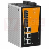 IE-SW-PL08M-6TX-2ST ethernetový Switch PremiumLine, řízený, 6xRJ45, 2xST optický port 10/100MBit/s, 12-45VDC, IP30, š 80,2mm, 0..+60°C (1241080000)