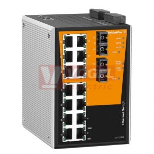 IE-SW-PL16M-14TX-2SC ethernetový Switch PremiumLine, řízený, 14xRJ45, 2xSC optický port, 10/100MBit/s, 12-45VDC, IP30, š 94mm, 0..+60°C (1241120000)