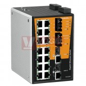 IE-SW-PL18M-2GC14TX2SC ethernetový Switch PremiumLine, řízený 14xRJ45 10/100MBit/s, 2xSC optický port 100FX, 2x kombinovaný port, 10/100/1000MBit/s nebo 1000BaseSFP, 12-45VDC, IP30, š=94mm, 0..+60°C (1241330000)