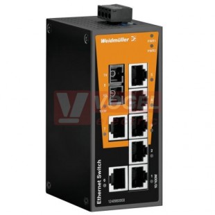 IE-SW-BL08-7TX-1SCS ethernetový Switch BasicLine, neřízený, 7xRJ45, 1xSC optický port 10/100MBit/s, 12-60VDC, IP30, š 50mm, -10..+60°C (1240950000)