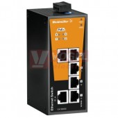 IE-SW-BL06-2TX-4POE ethernetový Switch BasicLine, neřízený PoE+, 2xRJ45 10/100MBit/s, 4xRJ4510/100MBit/s PoE+, 12-57VDC, IP30, š 50mm, -10..+60°C (1241380000)