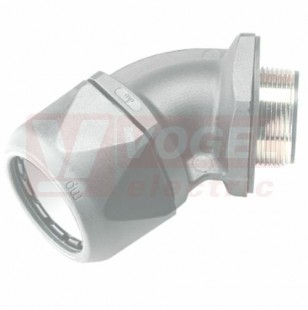 PG 16 VW45 P16-M vývodka úhlová 45°, šedá, kovový závit, pro chráničku M20/P16, IP68, PA6 (MR-83513616)