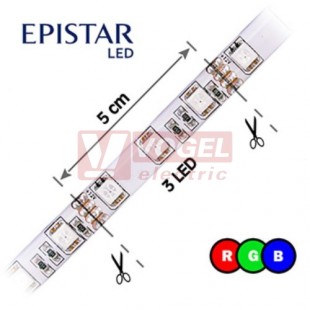 LED pásek 60LED/m, 5050, IP65, RGB, 12V FKLP-12/5050/060-IP65-RGB, cívka 20m, článek 10cm