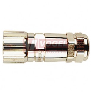 7000-23061-0000000 konektor M23/12-pin/zás/přímý - kovový, pájecí piny do 1,0mm2, 125VAC/DC, max.8A, sevření kabelu 8-14mm, IP65