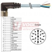7000-23351-4521000 konektor M23/19-pin/zás/úhlový - kabel PUR 16x0,5/3x1mm2 ŠE L=10m - volný konec