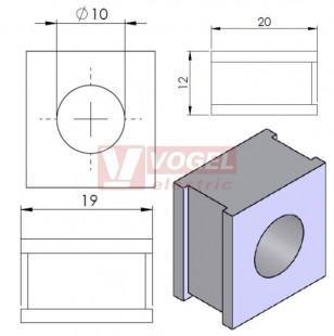 QT 10 průchodková vložka 10-11mm, šedá (42510)