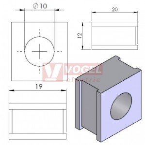 QT 10 průchodková vložka 10-11mm, šedá (42510)