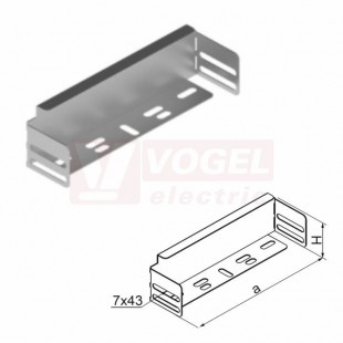 Záslepka žlabu 100x 30 ZKL100H30, tl. 0,7mm, provedení plech žárově zinkováno (138610) - UKONČENO, náhrada BRZL100H30