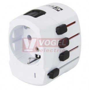 Cestovní adaptér 1.103200 umožňuje připojení ve více jak 150 zemí světa (P0056)