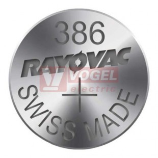Baterie  1,55 V knofl. SR43 130mAh, SR43W/V386/D386, RAYOVAC blistr/1ks (9RW386)