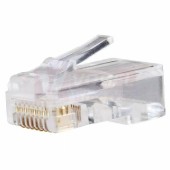 Konektor RJ45, vidlice, CAT.5E pro licnu, telef.konc.krimpovací na kabel 8 pol (K0101)