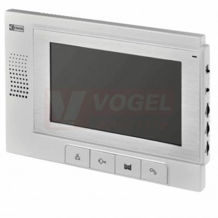 Monitor videotelefonu 7" EMOS RL-03, barva bílá, barevný displej, kamer.jednotka H1126, H1127, H1136, H1137, montáž na stěnu, 16 melodií, napájení 12VDC, kabel UPT/SYKFY 5x2x0,5, rozměr 240x18x160mm  (H1111)