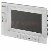 Monitor videotelefonu 7" EMOS RL-03, barva bílá, barevný displej, kamer.jednotka H1126, H1127, H1136, H1137, montáž na stěnu, 16 melodií, napájení 12VDC, kabel UPT/SYKFY 5x2x0,5, rozměr 240x18x160mm  (H1111)