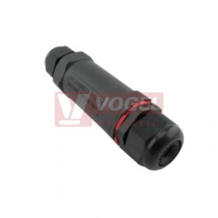 FK-S5P-IP68 kabelová spojka 5x max.2,5mm2, 16A/450V/IP68, PA6.6, těsnění silikon, sevření kabelu A:5-8, B: 8-14mm, rozměr 115x26,5mm