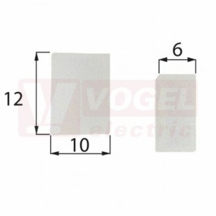 Plastová koncovka pro LED pásky IP68, 8mm široký PCB, bez otvorů (110.009.10.0)
