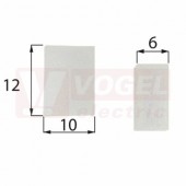 Plastová koncovka pro LED pásky IP68, 8mm široký PCB, bez otvorů (110.009.10.0)