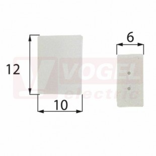 Plastová koncovka pro LED pásky IP68, 8mm široký PCB, s otvory (110.009.10.1)