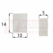 Plastová koncovka pro LED pásky IP68, 10mm široký PCB, bez otvorů (110.010.60.0)