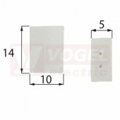 Plastová koncovka pro LED pásky IP68, 10mm široký PCB, s otvory (110.010.60.1)