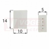 Plastová koncovka pro LED pásky RGB IP68, 10mm široký PCB, se 4 otvory (110.010.60.2)
