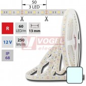 LED pásek SMD5050 studená bílá, DC12V, IP68, 10mm,bílá PCB pásek, 60 LED/m (121.613.60.0)