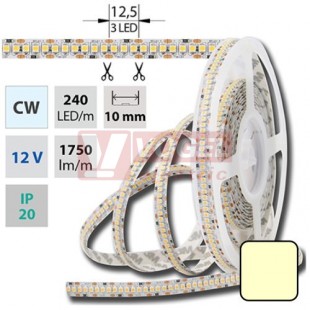 LED pásek SMD3528 teplá bílá, 240LED/m, IP20, DC 12V, 10mm, 5m (121.625.60.0)