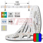 LED pásek SMD5050 RGB, DC12V, IP54, 10mm, bílá PCB pásek, 30 LED/m  (123.587.60.0)
