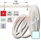 LED pásek SMD5050 studená bílá, DC24V, IP68, 10mm,bílá PCB pásek, 60 LED/m (126.613.60.0)
