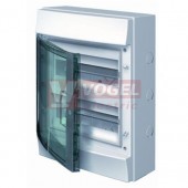 Rozvodnice  24M IP65 2ř Mistral65, 24+2M, vč.svorek N/PE 21+21, povrchová/průhledná dvířka, švh 320x435x155mm (1SLM006502A1204)