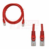 Kabel propojovací Cat.6 stíněný S/FTP, 2xRJ-45 přímý, délka  5m,barva červená, PVC plášť (H6GLR05K0R)