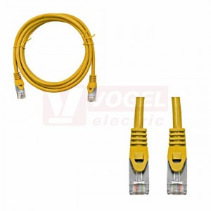 Kabel propojovací Cat.6 stíněný S/FTP, 2xRJ-45 přímý, délka  3m, barva žlutá, PVC plášť (H6GLY03K0Y)