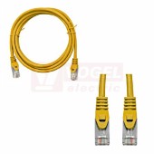Kabel propojovací Cat.6 stíněný S/FTP, 2xRJ-45 přímý, délka  5m, barva žlutá, PVC plášť (H6GLY05K0Y)