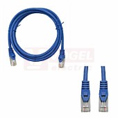 Kabel propojovací Cat.6 stíněný S/FTP, 2xRJ-45 přímý, délka  5m, barva modrá, PVC plášť (H6GLB05K0B)