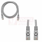 Kabel propojovací Cat.6 stíněný S/FTP, 2xRJ-45 přímý, délka  2m, barva šedá, PVC plášť (H6GLG02K0G)