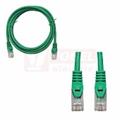 Kabel propojovací Cat.6 stíněný S/FTP, 2xRJ-45 přímý, délka  1m,barva zelená, PVC plášť (H6GLU01K0U)