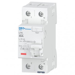 Chránič 1P+N  40A  30mA, typ A, (LFN-40-2-030A) 10kA, Nová Minia