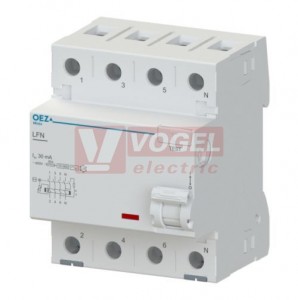 Chránič 3P+N  80A 300mA, typ A, (LFN-80-4-300A) 10kA, Nová Minia