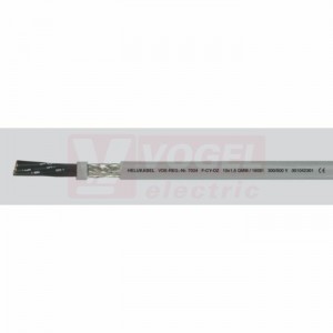 F-CY-OZ  3x  0,5  kabel stíněný bez ze/žl, číslovaný, jm.napětí 300/500 V, -40°C až +80°C  (16533 OZ) (DOPRODEJ)