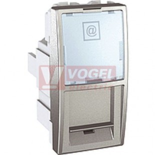 MGU341030 Unica - Zásuvka datová 1xRJ45 S-One, kat.5e UTP, 1 modul, Aluminium