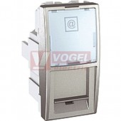 MGU341030 Unica - Zásuvka datová 1xRJ45 S-One, kat.5e UTP, 1 modul, Aluminium