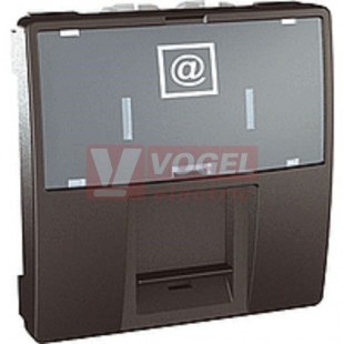 MGU341712 Unica - Zásuvka datová 1xRJ45 S-One, kat.6 STP, 2 modul, Grafit