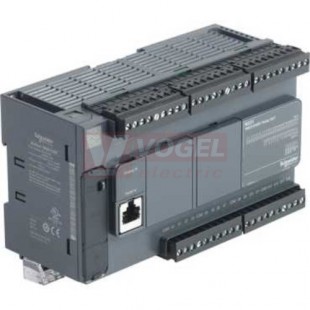 TM221C40R PLC Modicon M221, 100-240VAC, 24DI, 16DQ (relé), 1x Sériová linka, 1x miniUSB, slot SD - šroubové svorky