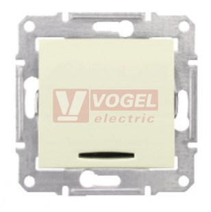 SDN1500247 Přepínač střídavý s modrou orientační kontrolkou 16A, ř. 6So, béžová