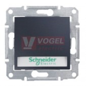 SDN1700470 Ovládač tlačítkový 12V s modrou orientační kontrolkou, popis. pole, ř. 1/0So, graphite