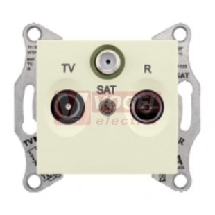 SDN3501247 Zásuvka TV-R-SAT průběžná 8 dB, béžová